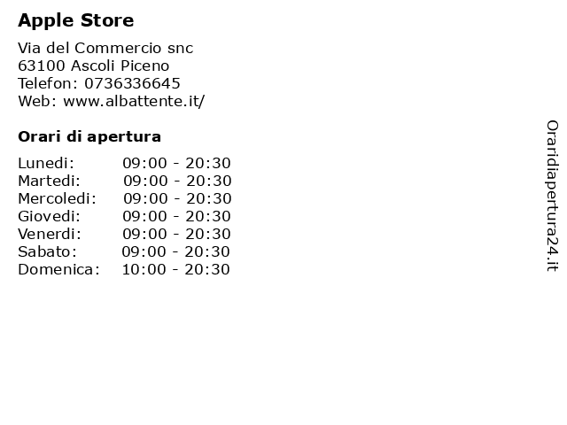 Apple Store a Ascoli Piceno: indirizzo e orari di apertura