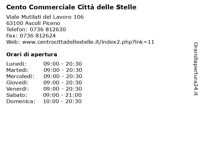 Centro Città delle Stelle a Ascoli Piceno: indirizzo e orari di apertura