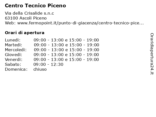 Centro Tecnico Piceno a Ascoli Piceno: indirizzo e orari di apertura