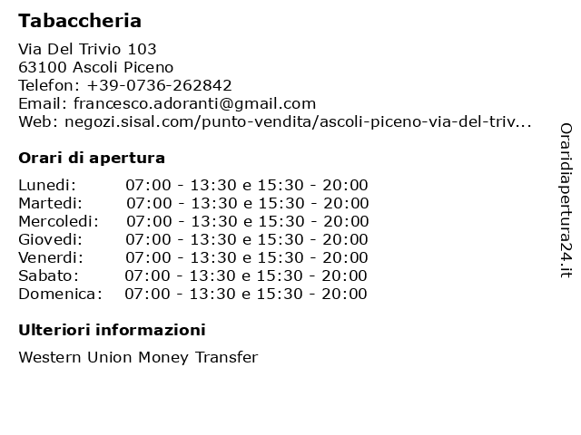 T Serve Di Scarpantonii Gianluca a Ascoli Piceno: indirizzo e orari di apertura