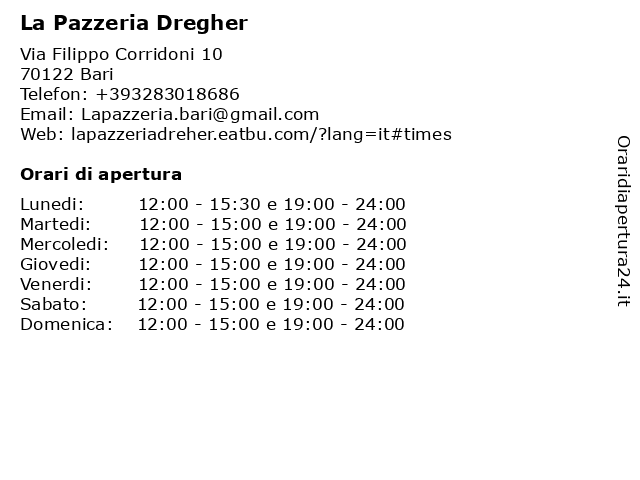 La Pazzeria Dregher a Bari: indirizzo e orari di apertura
