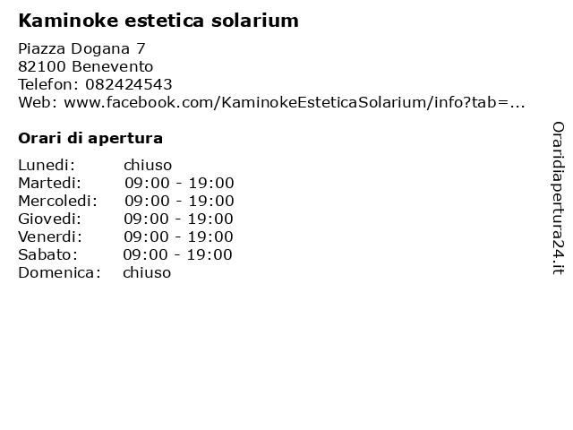 ᐅ Orari Di Apertura Kaminoke Estetica Solarium Piazza Dogana