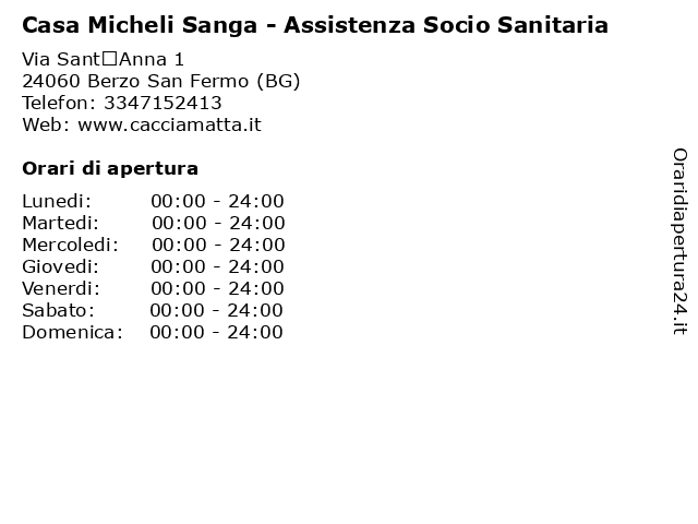 Casa Micheli Sanga - Assistenza Socio Sanitaria a Berzo San Fermo (BG): indirizzo e orari di apertura