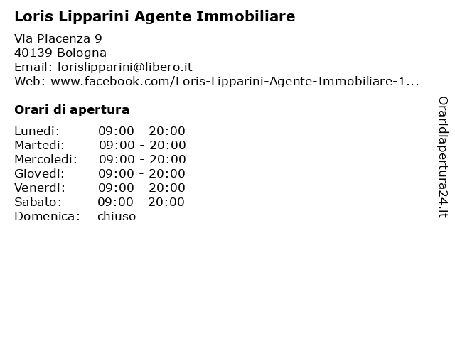 Loris Lipparini Agente Immobiliare a Bologna: indirizzo e orari di apertura