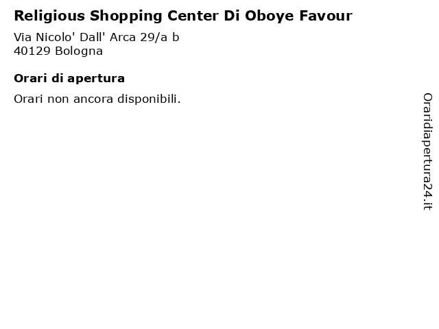 Religious Shopping Center Di Oboye Favour a Bologna: indirizzo e orari di apertura
