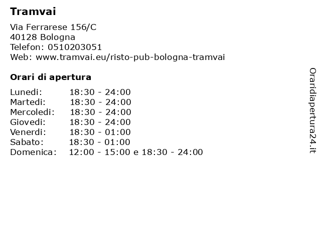 Tramvai orari Tramvai orari