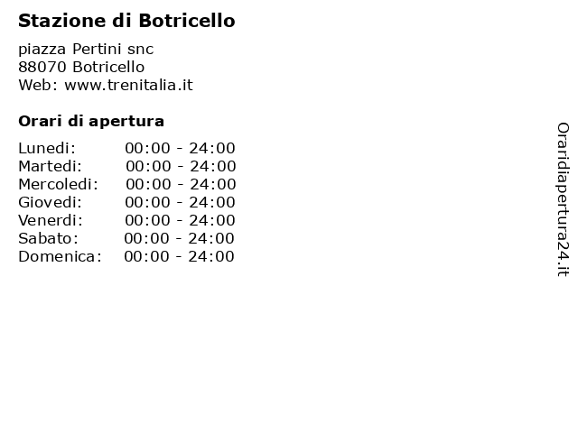 Stazione di Botricello a Botricello: indirizzo e orari di apertura