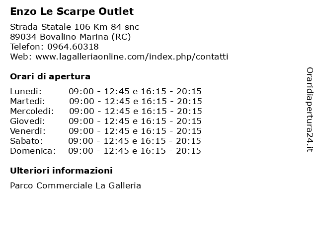 Enzo Le Scarpe Outlet a Bovalino Marina (RC): indirizzo e orari di apertura
