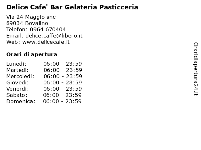 Delice Cafè a Bovalino: indirizzo e orari di apertura