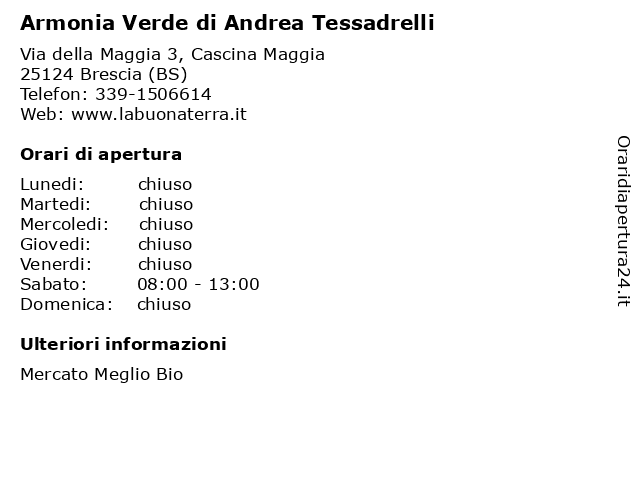 Armonia Verde di Andrea Tessadrelli a Brescia (BS): indirizzo e orari di apertura
