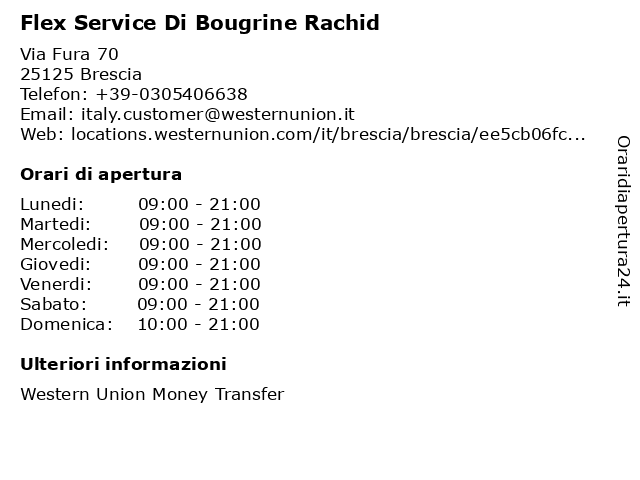 Flex Service Di Bougrine Rachid a Brescia: indirizzo e orari di apertura