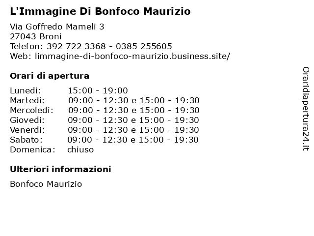 L'Immagine Di Bonfoco Maurizio a Broni: indirizzo e orari di apertura