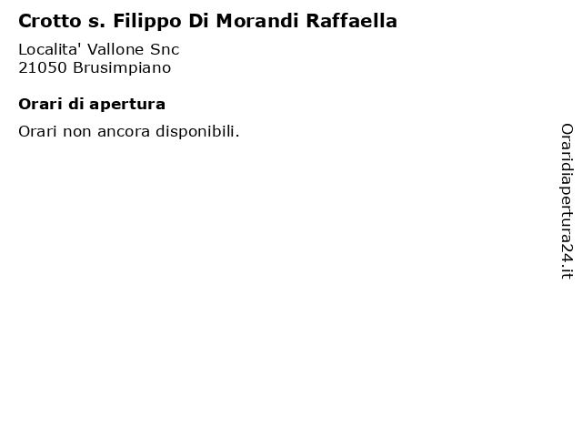 Crotto s. Filippo Di Morandi Raffaella a Brusimpiano: indirizzo e orari di apertura