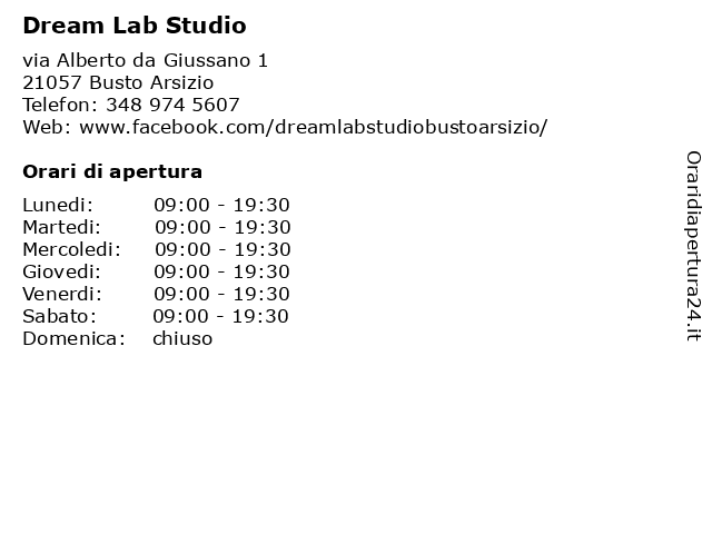 Dream Lab Studio a Busto Arsizio: indirizzo e orari di apertura