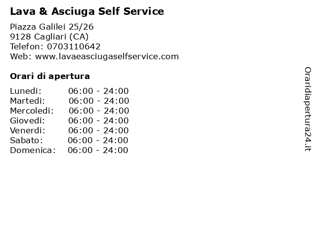 Lava & Asciuga Self Service a Cagliari (CA): indirizzo e orari di apertura