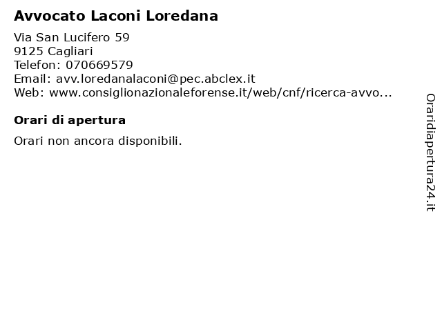 ᐅ Orari Avvocato Laconi Loredana Via San Lucifero 59 Cagliari