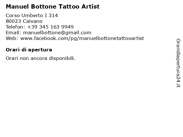 Manuel Bottone Tattoo Artist
