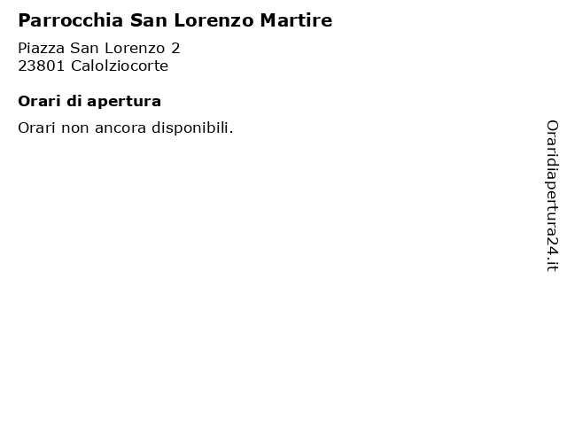 Parrocchia San Lorenzo Martire a Calolziocorte: indirizzo e orari di apertura