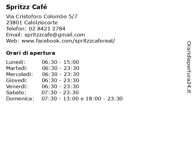 Spritzz Café a Calolziocorte: indirizzo e orari di apertura