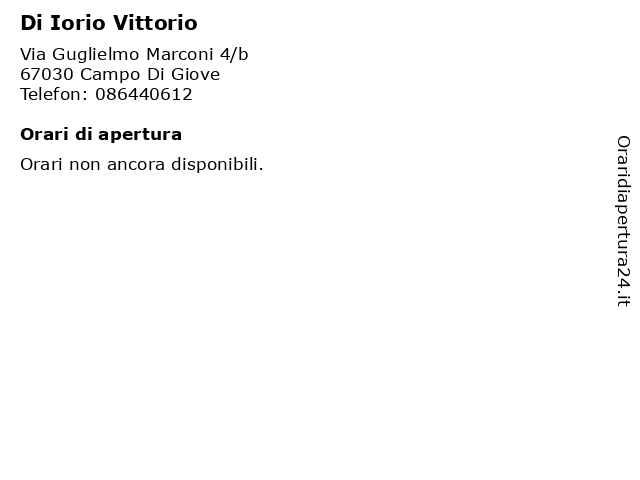 Di Iorio Vittorio a Campo Di Giove: indirizzo e orari di apertura