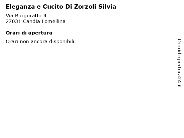 Eleganza e Cucito Di Zorzoli Silvia a Candia Lomellina: indirizzo e orari di apertura