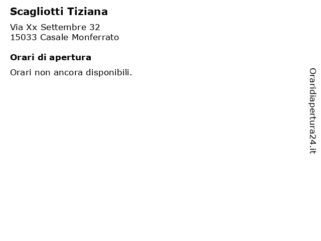Scagliotti Tiziana a Casale Monferrato: indirizzo e orari di apertura