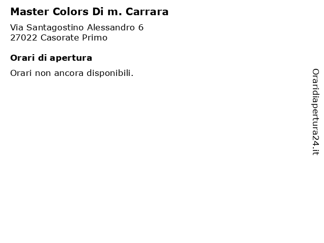 Master Colors Di m. Carrara a Casorate Primo: indirizzo e orari di apertura