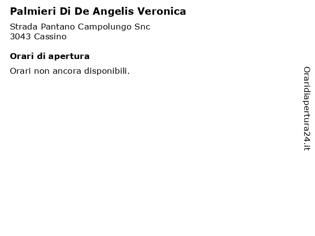 Palmieri Di De Angelis Veronica a Cassino: indirizzo e orari di apertura
