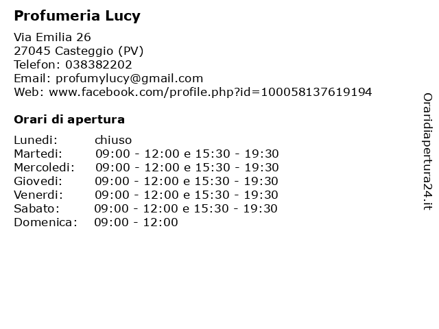 Profumeria Lucy a Casteggio (PV): indirizzo e orari di apertura