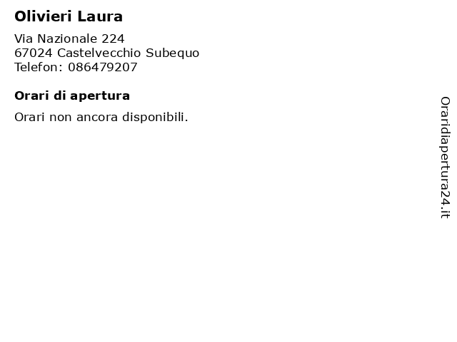 Olivieri Laura a Castelvecchio Subequo: indirizzo e orari di apertura