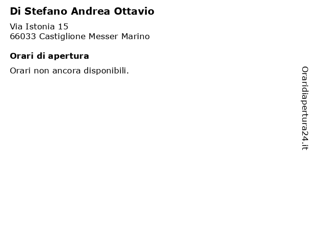 Di Stefano Andrea Ottavio a Castiglione Messer Marino: indirizzo e orari di apertura