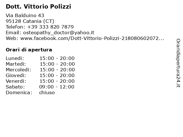 Dott. Vittorio Polizzi a Catania (CT): indirizzo e orari di apertura