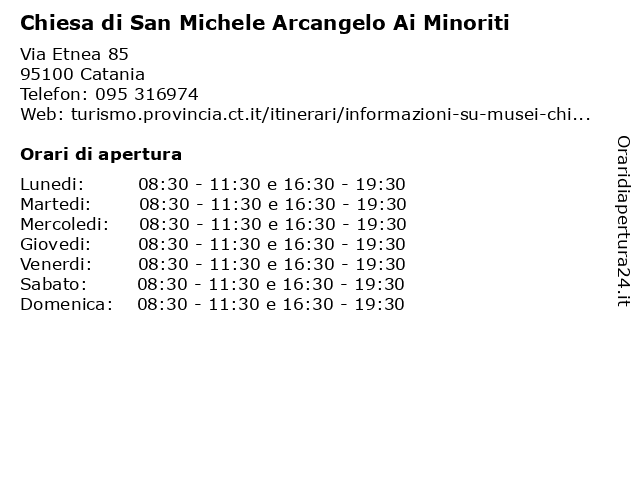 Chiesa di San Michele Arcangelo Ai Minoriti a Catania: indirizzo e orari di apertura