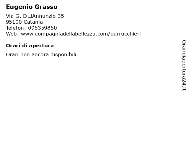 Eugenio Grasso a Catania: indirizzo e orari di apertura