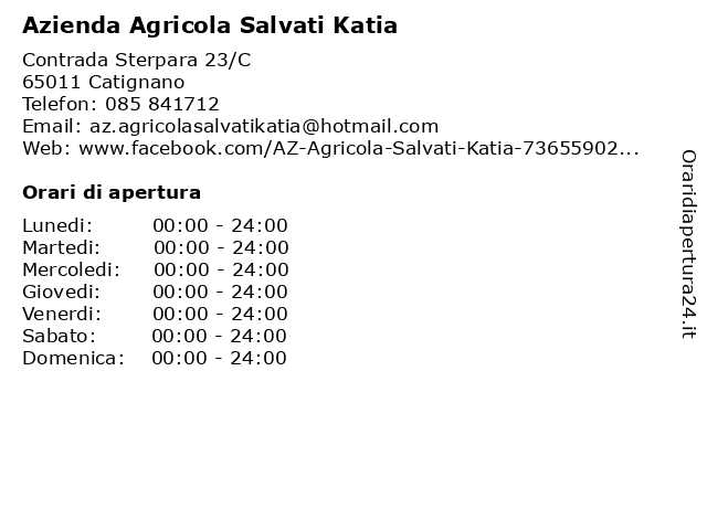 Azienda Agricola Salvati Katia a Catignano: indirizzo e orari di apertura