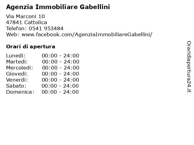 Agenzia Immobiliare Gabellini a Cattolica: indirizzo e orari di apertura