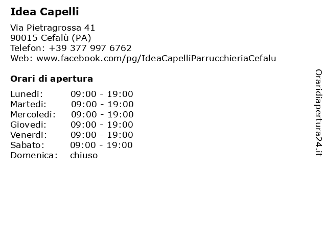 Idea Capelli a Cefalù (PA): indirizzo e orari di apertura