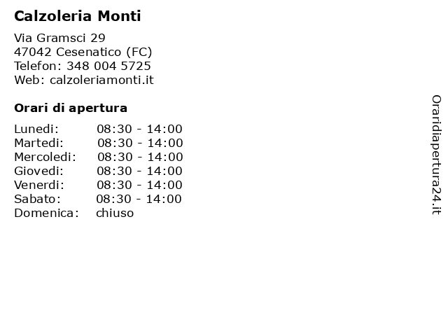 Calzoleria Monti a Cesenatico (FC): indirizzo e orari di apertura
