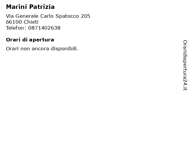 Marini Patrizia a Chieti: indirizzo e orari di apertura