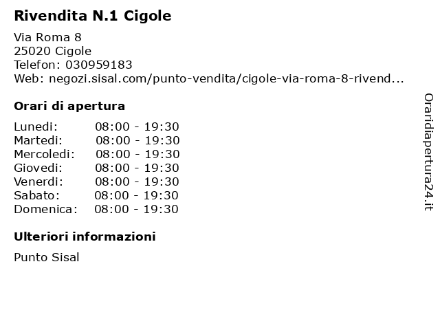 Capuzzi Maria Giulia a Cigole: indirizzo e orari di apertura