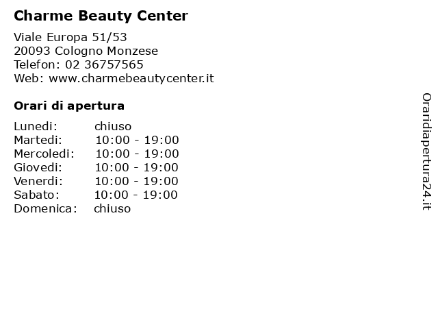 Charme Beauty Center a Cologno Monzese: indirizzo e orari di apertura