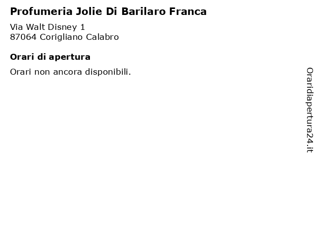 Profumeria Jolie Di Barilaro Franca a Corigliano Calabro: indirizzo e orari di apertura