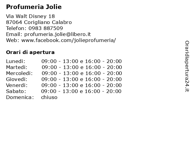 Profumeria Jolie a Corigliano Calabro: indirizzo e orari di apertura