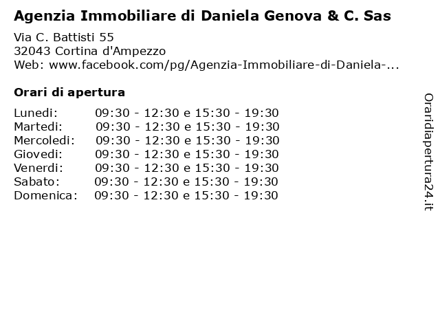 Agenzia Immobiliare di Daniela Genova & C. Sas a Cortina d'Ampezzo: indirizzo e orari di apertura