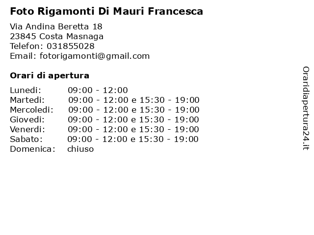 Foto Rigamonti Di Mauri Francesca a Costa Masnaga: indirizzo e orari di apertura