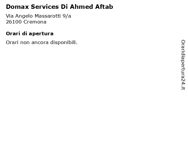 Domax Services Di Ahmed Aftab a Cremona: indirizzo e orari di apertura