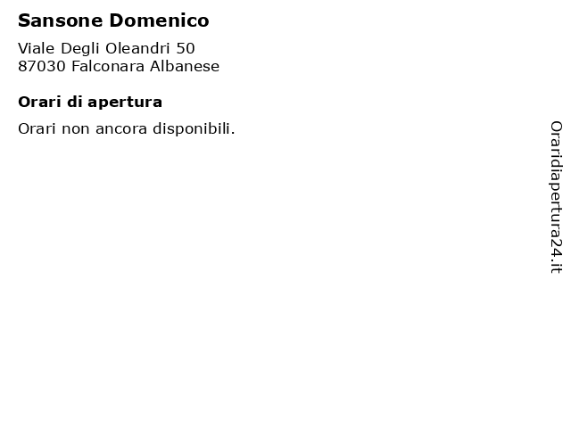 Sansone Domenico a Falconara Albanese: indirizzo e orari di apertura
