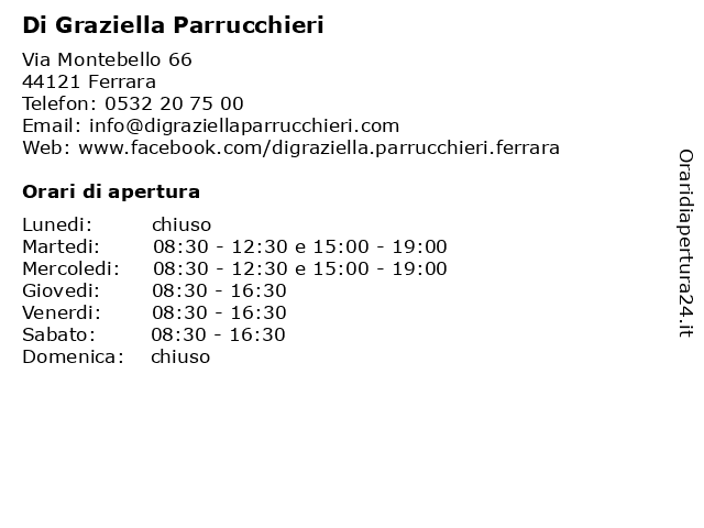 Di Graziella Parrucchieri a Ferrara: indirizzo e orari di apertura
