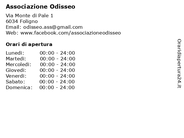 Associazione Odisseo a Foligno: indirizzo e orari di apertura