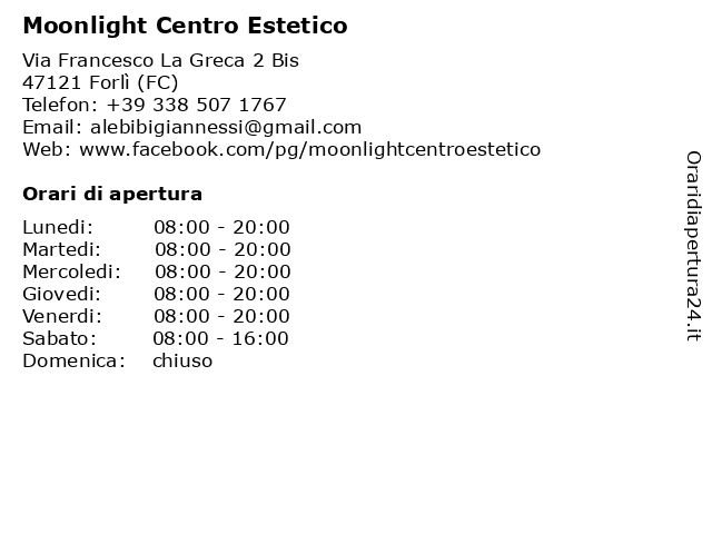 Moonlight Centro Estetico a Forlì (FC): indirizzo e orari di apertura